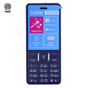 گوشی موبایل سیکو مدل SICCOO S5606، یک گوشی ساده و کارآمد با طراحی کلاسیک، صفحه نمایش رنگی، پشتیبانی از دو سیم کارت و باتری قابل تعویض. مناسب برای سالمندان با منوی فارسی و امکانات پایه. خرید با بهترین قیمت