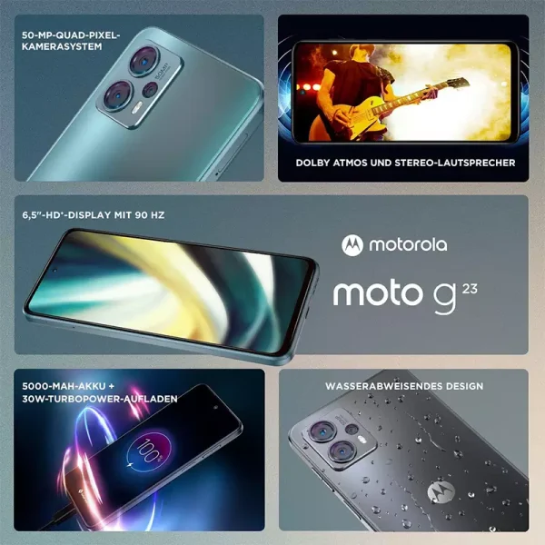 گوشی موبایل موتورولا Moto G23 با ظرفیت 128 گیگابایت و رم 8 با طراحی زیبا و خوش‌ساخت و عملکرد برتر، گارانتی اصلی شرکتی، ارسال سریع همین امروز.